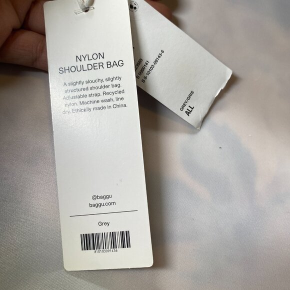 Baggu grey nylon shoulder bag Large - Picture 5 of 7